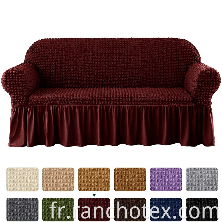 Couleur de couleur personnalisée Hot Strech Household Decoration Couvre de canapés pour un canapé 3 places